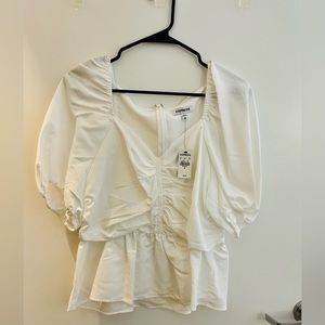 Express M white blouse NWT